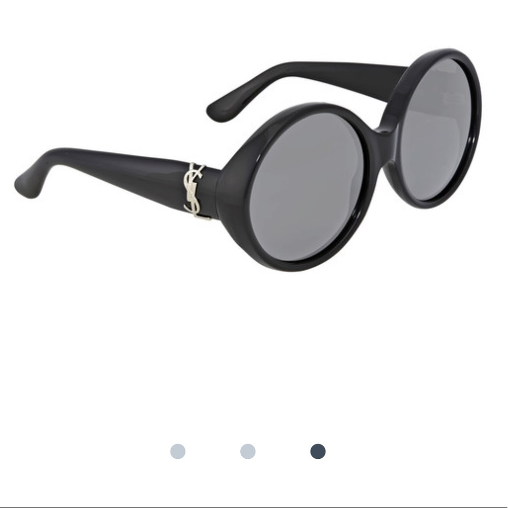 Saint Laurent SL M1 002 Black Oval Sunglasses